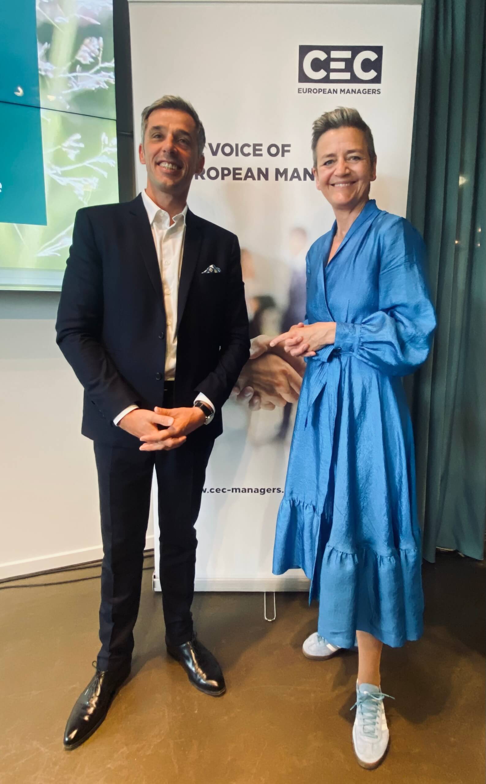 Maxime Legrand et Margrethe Vestager - Interview CEC European Managers